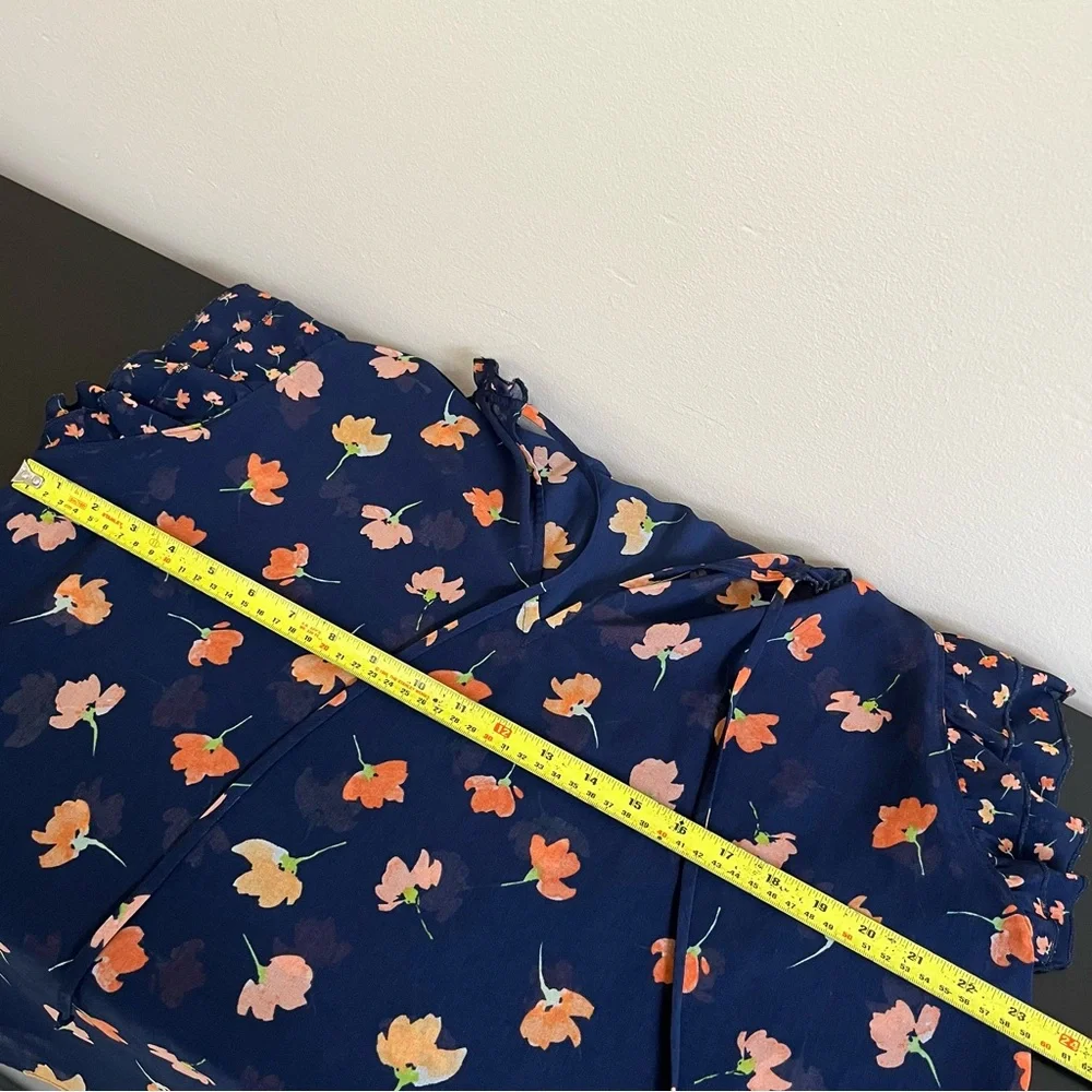 Cabi Floral Sunset Kiss Sheer Blouse - Size L - Picture 11 of 13